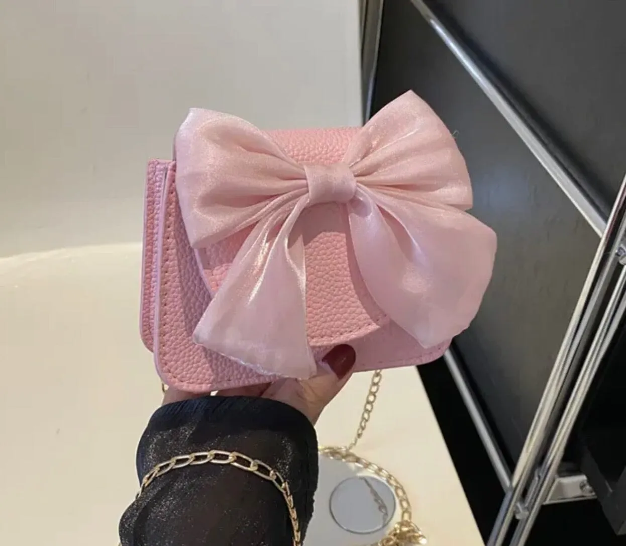 Satin Bow Purse