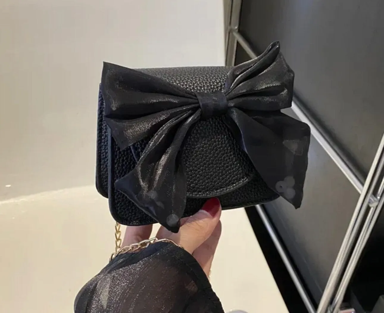 Satin Bow Purse