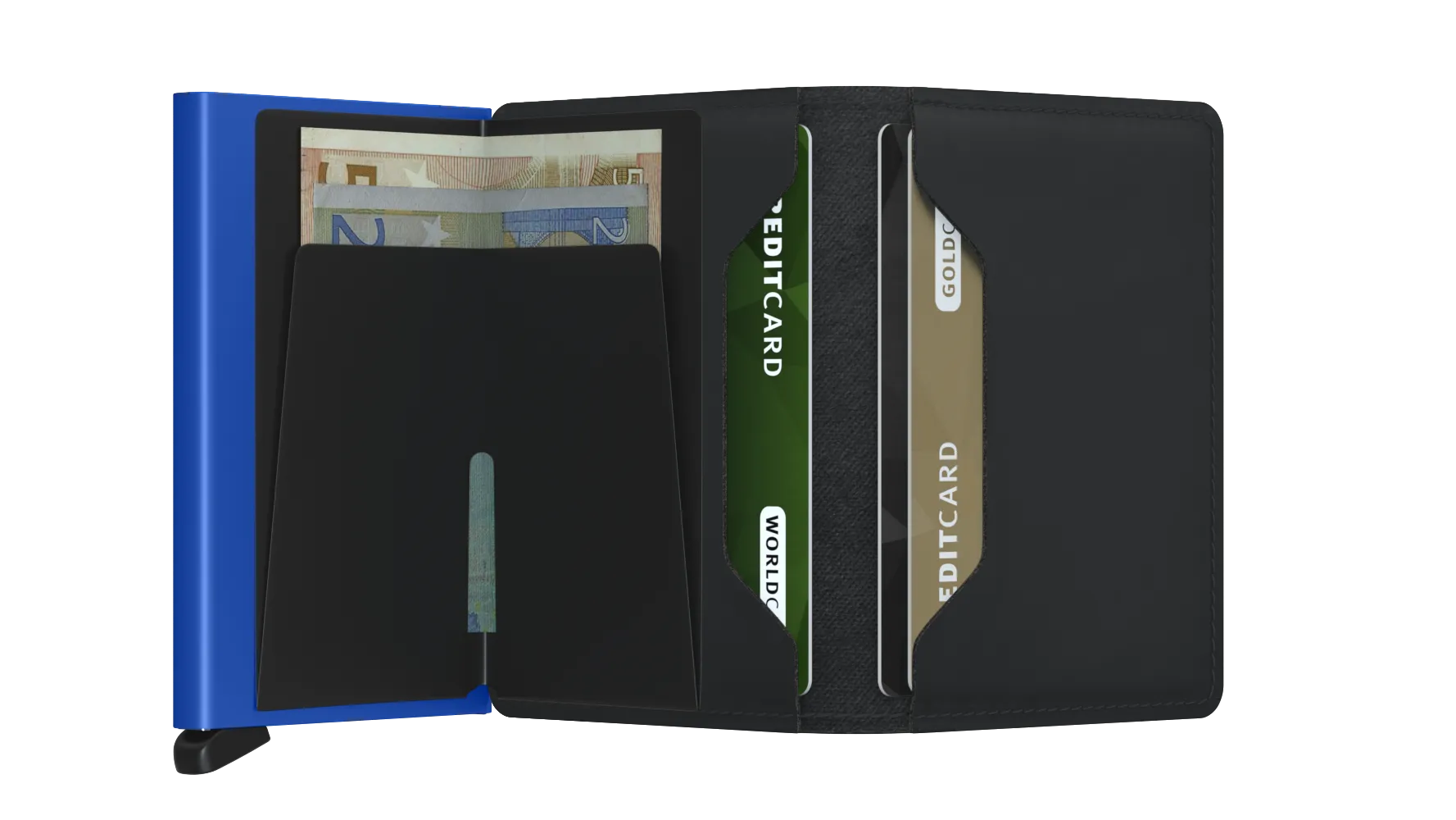 Secrid Slimwallet Matte Black & Blue