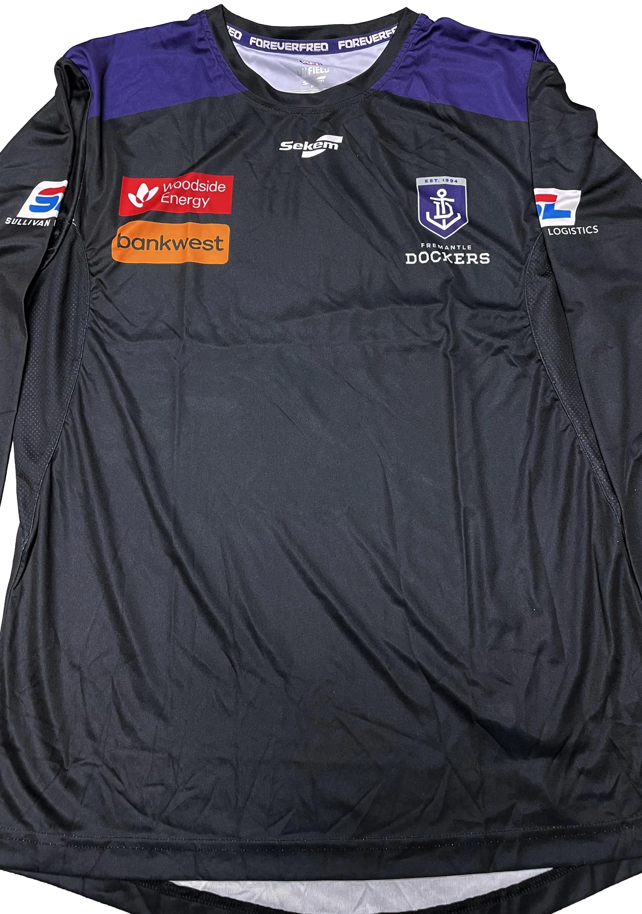 Sekem Mens Fremantle Dockers Players Training Tee L/S <br> 93F212M04 all