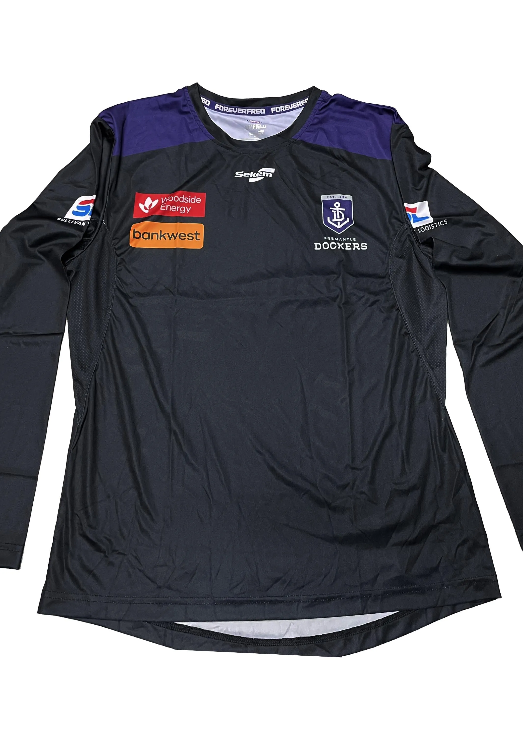 Sekem Mens Fremantle Dockers Players Training Tee L/S <br> 93F212M04 all