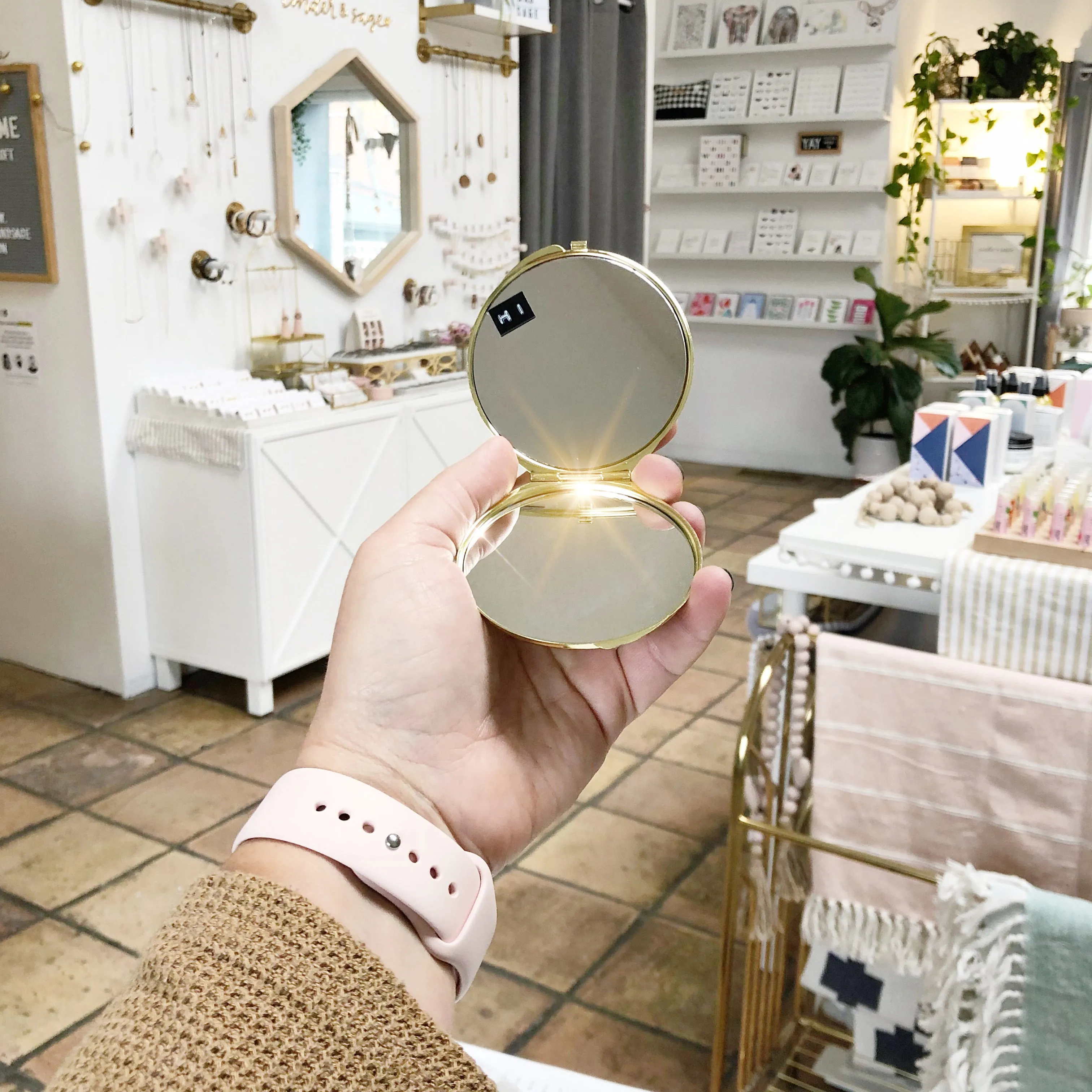 “Selfie Love” Compact Mirror