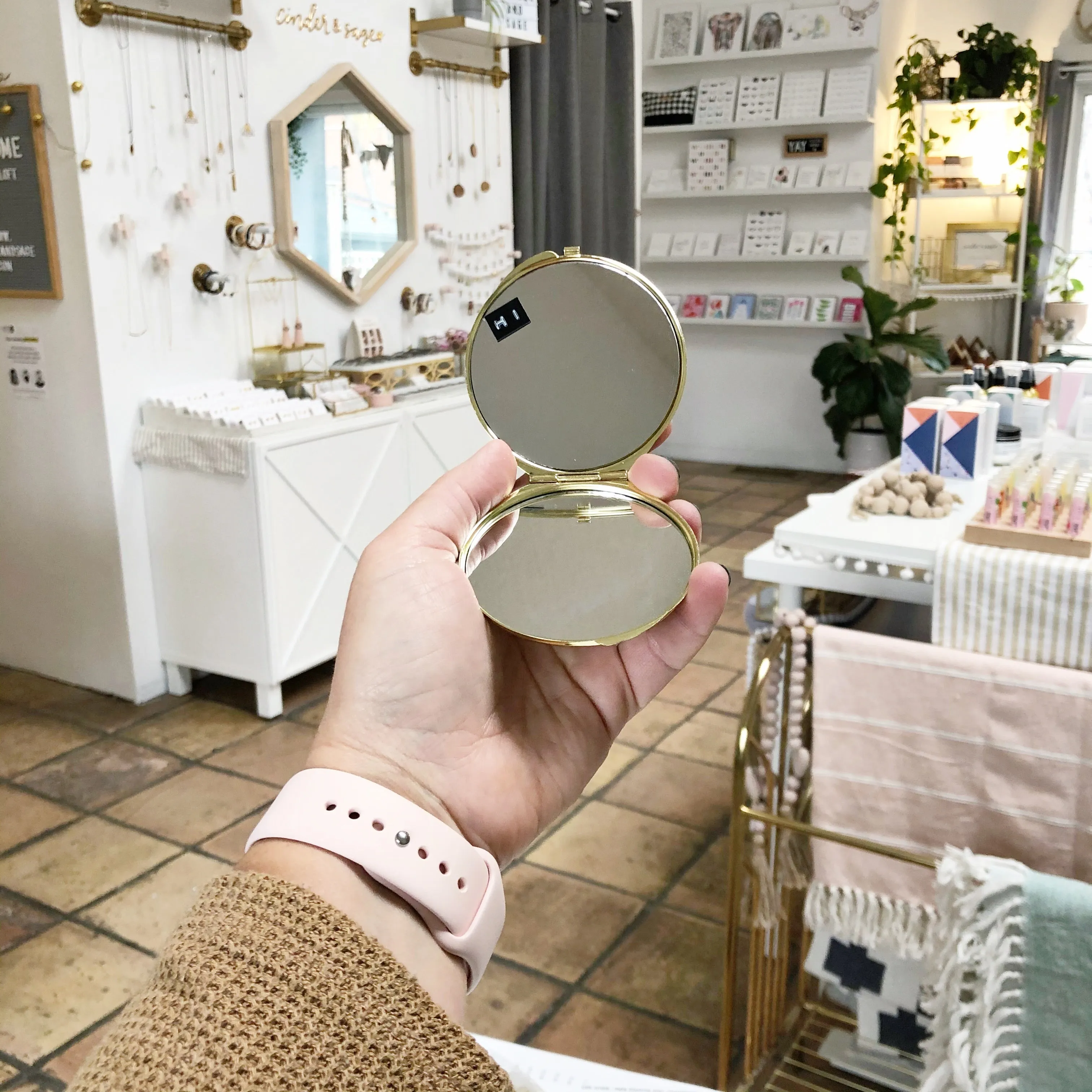 “Selfie Love” Compact Mirror