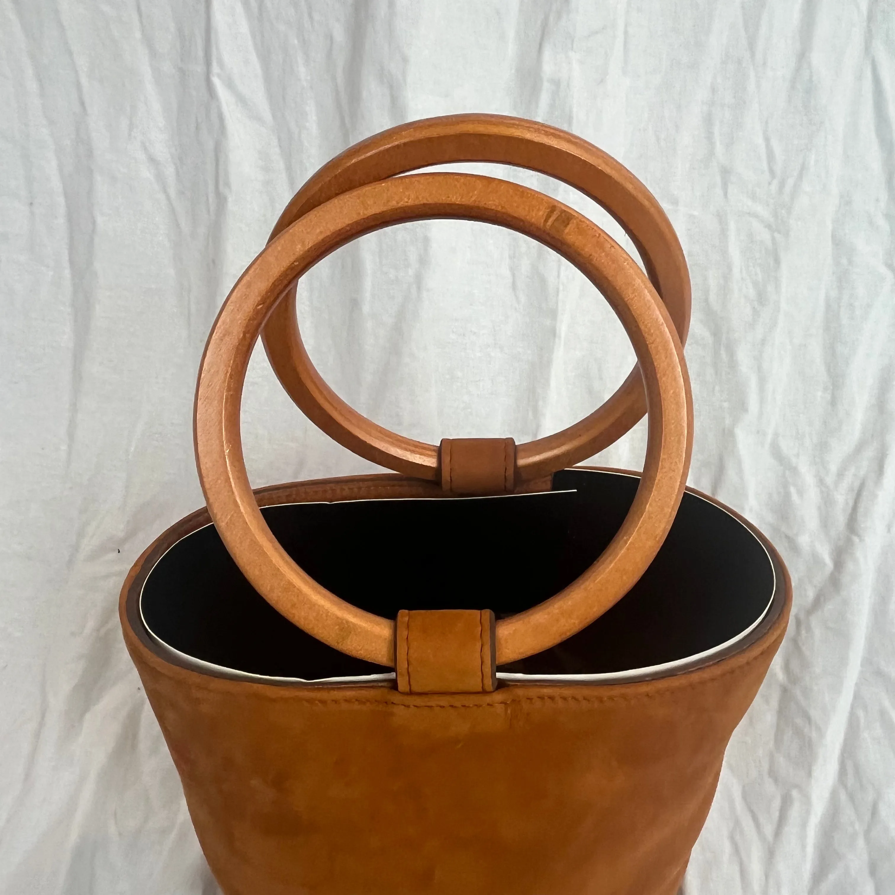 Simon Miller Brand New Tan Suede Bonsai Bucket Bag