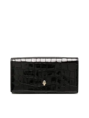 skull-embellished continental wallet