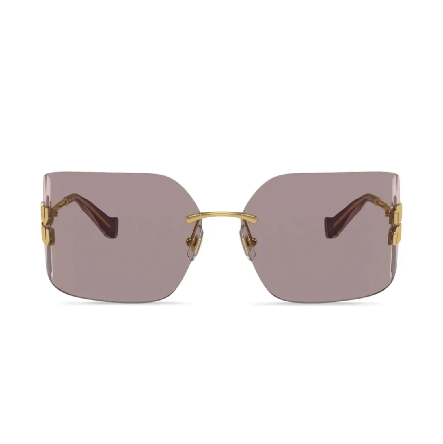 SMU54Y RUNWAY FRAMELESS SUNGLASSES - DARK PINK/ GOLD