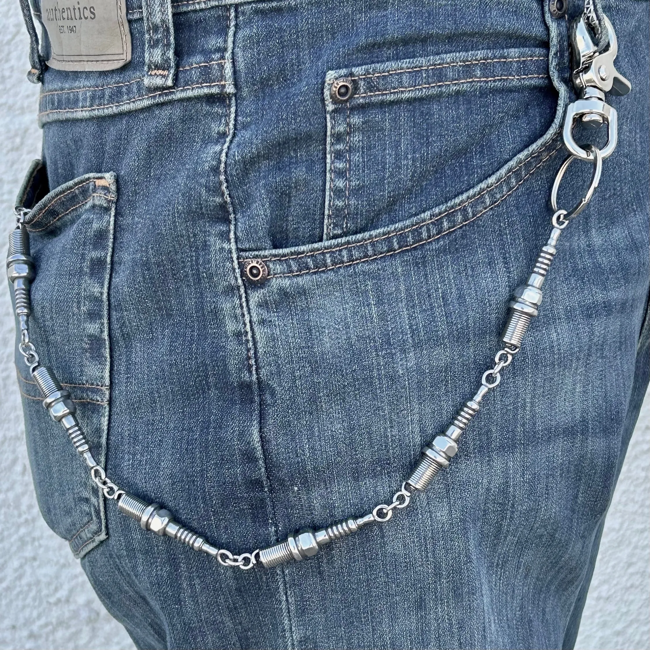 Spark Plug - Polished - Wallet Chain - SPW01