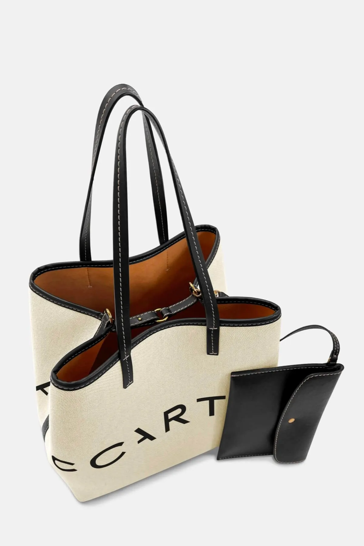 Stella McCartney Salt & Pepper Eco Canvas Tote Bag - Ecru