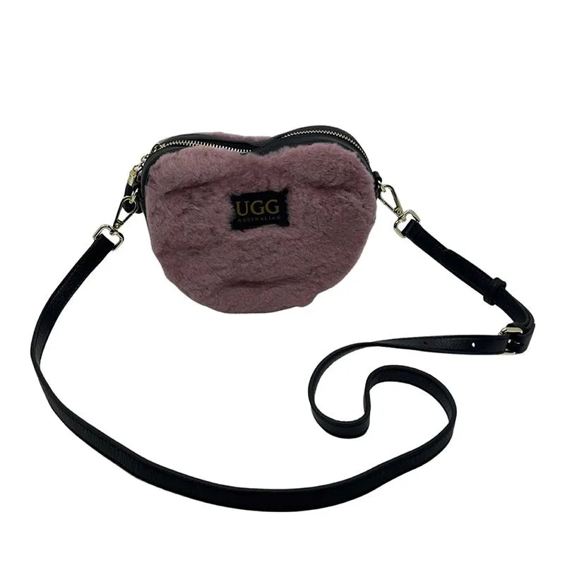 UGG Fluffy Heart Pouch