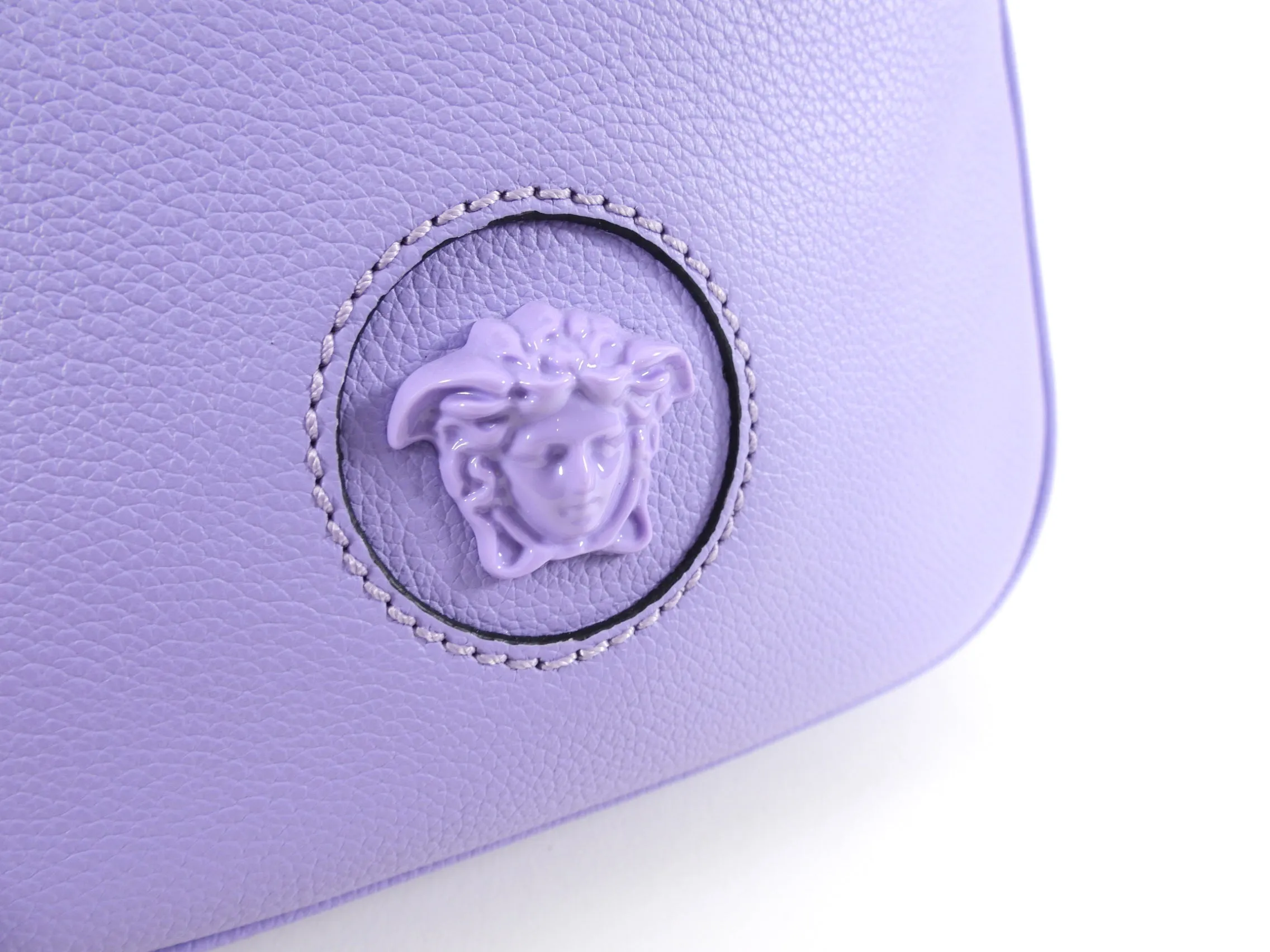 Versace Lilac Purple Mini Medusa Head Crossbody Bag