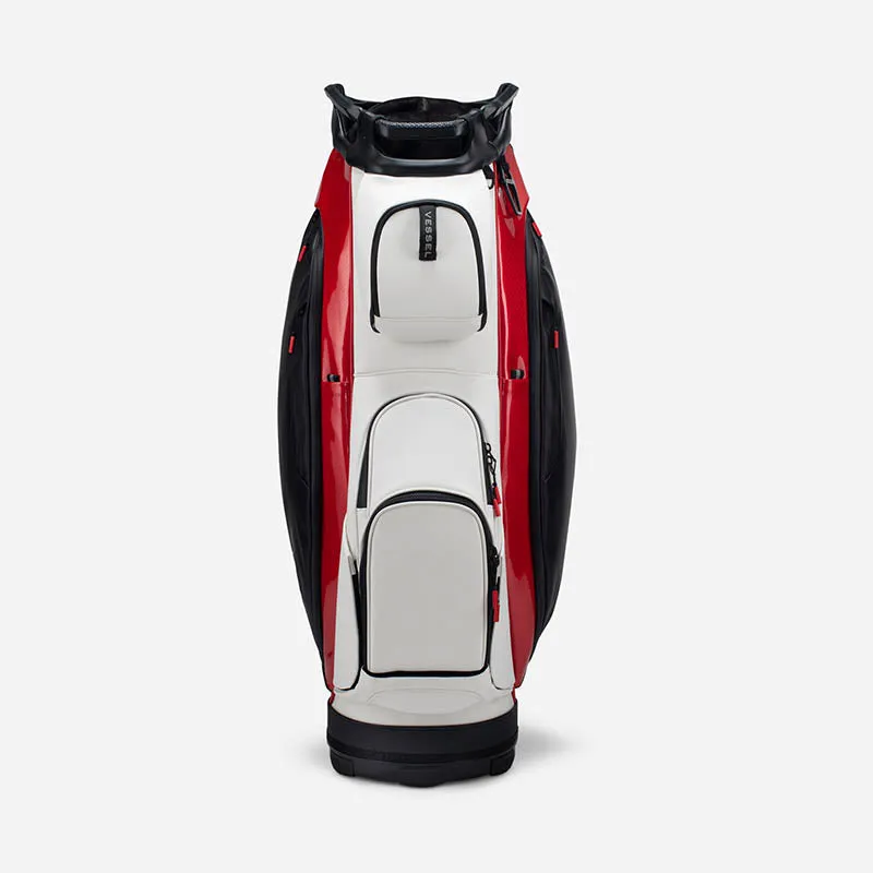 Vessel Lux 14-Way Cart Bag - White/Red/Black