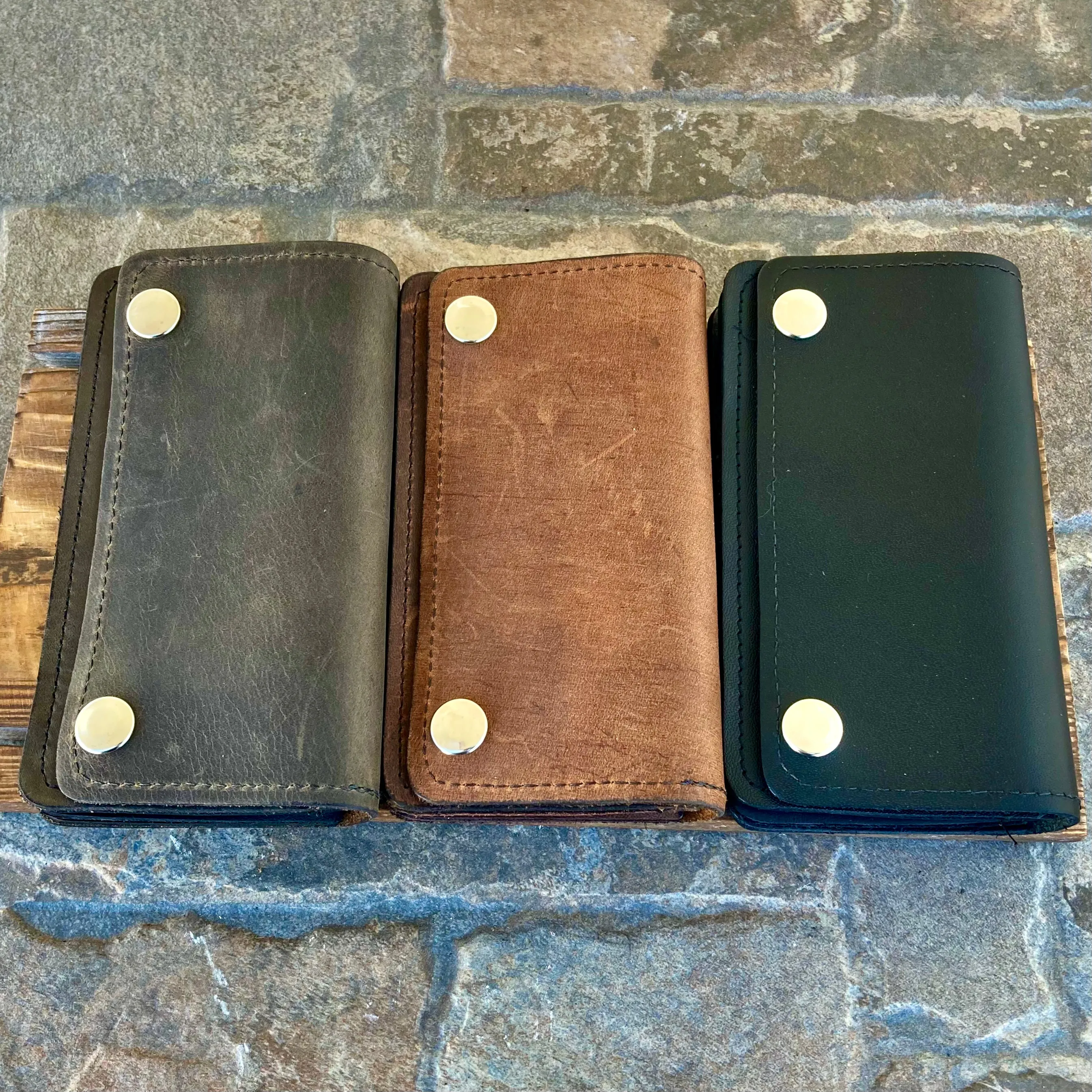 Wallet - Brown Biker - 3.5” x 6” - Genuine Leather - BRW3x6